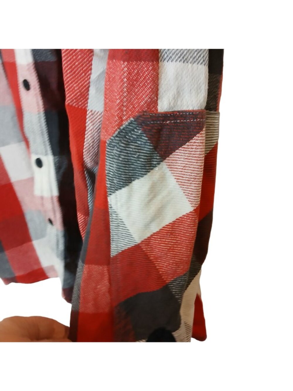 Levis Red & White Plaid Cotton Button-Up Shirt XX-Large Long Sleeve Chore #I-3 - Picture 7 of 10